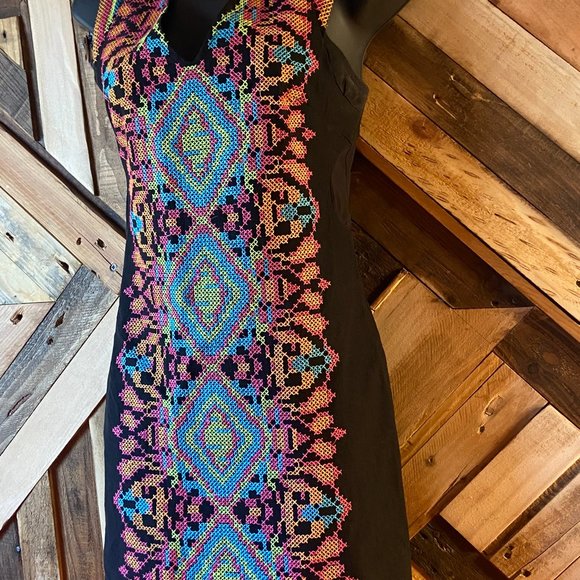 WOW Culture | Cross Stitched Cocktail Dress | S - Picture 2 of 5